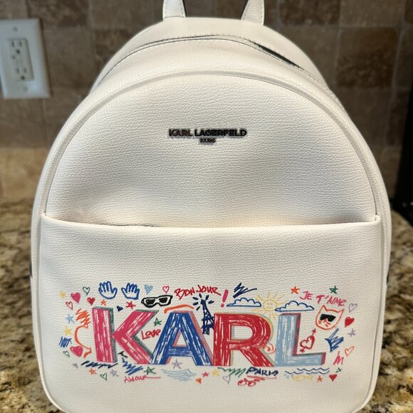 Karl Lagerfeld Women's Backpack Bag LH2K48CJ 11.5 x 10 x 5.5 MSRP 198.00 (E/P) - Picture 1 of 8